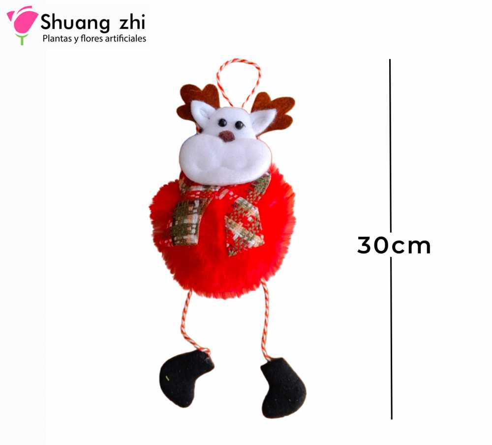 COLGANTE NAVIDEÑO ROJO 30 CM