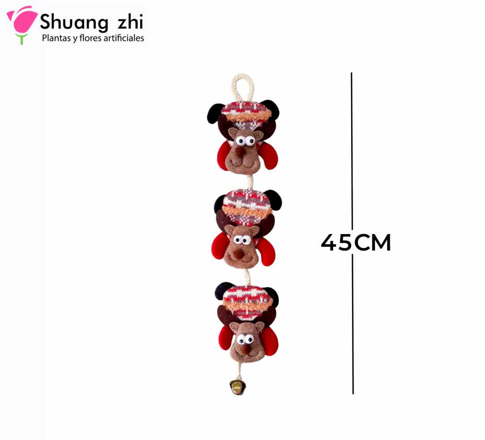 COLGANTE NAVIDEÑO 45 CM 3 MUÑECOS