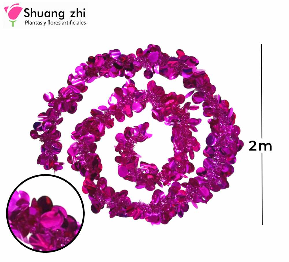 ESCARCHA DOBLE FILA PERLAS FUCSIA 2M