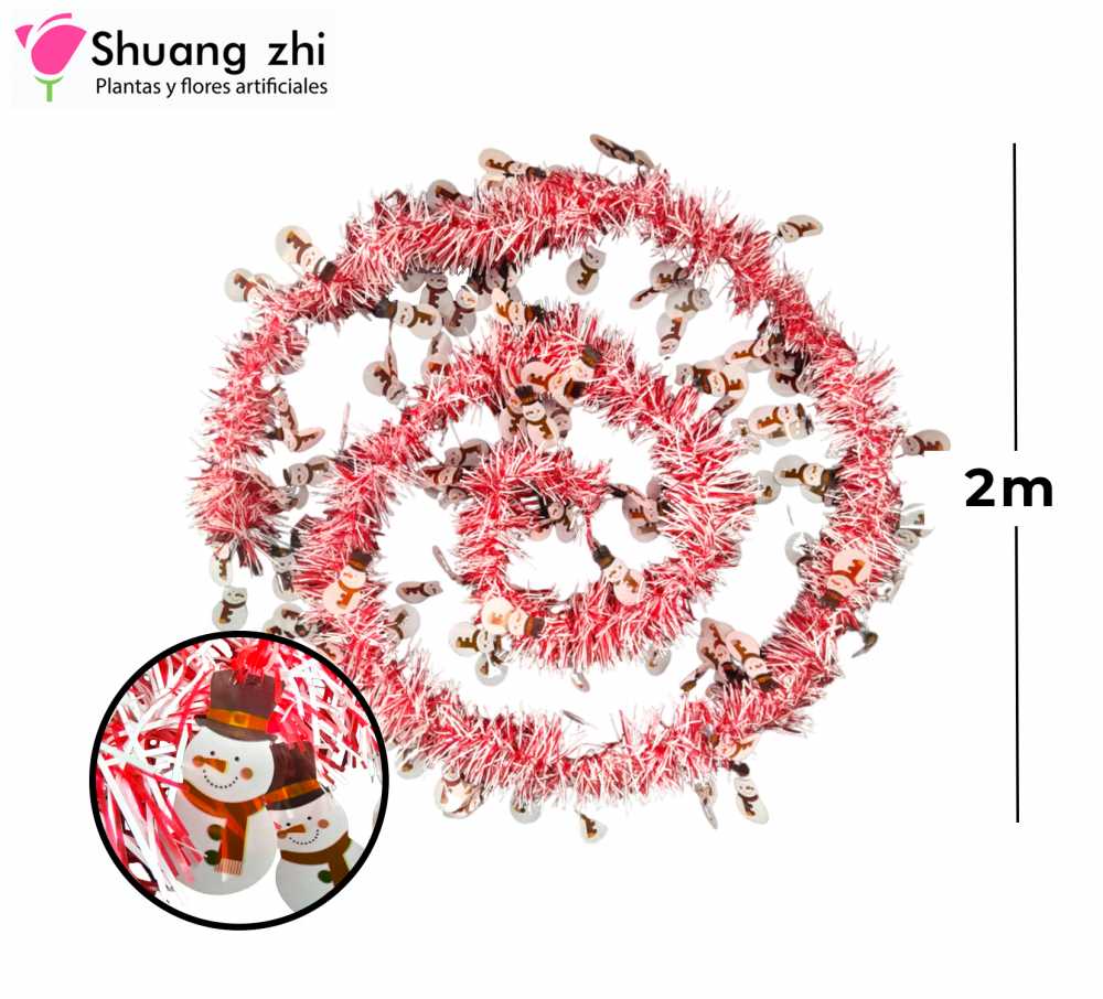 ESCARCHA PAPANOEL ROJO-BLANCO 2M