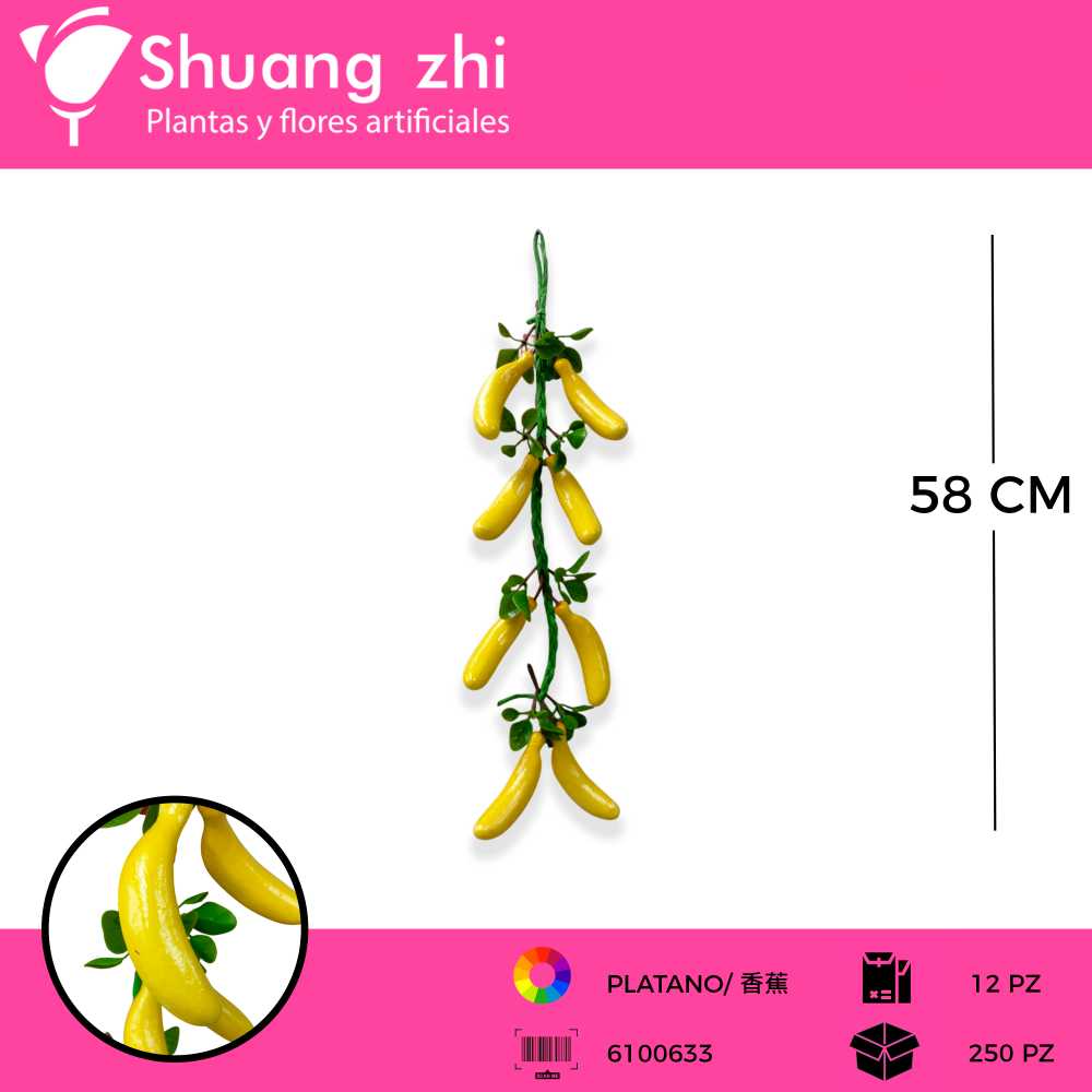 FRUTA 8PZ PLATANO 58CM