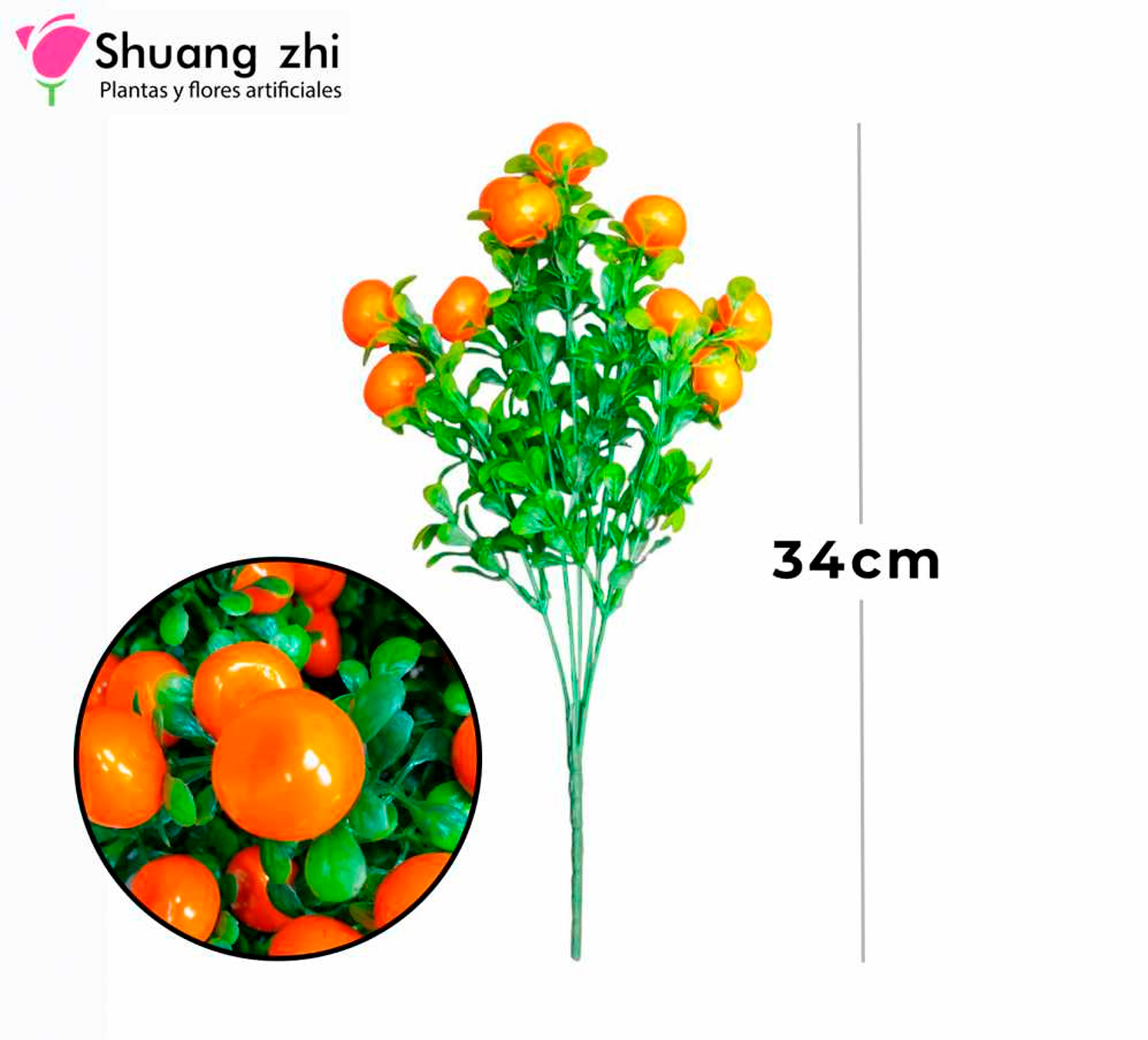 RAMO MINI MANDARINA 34CM