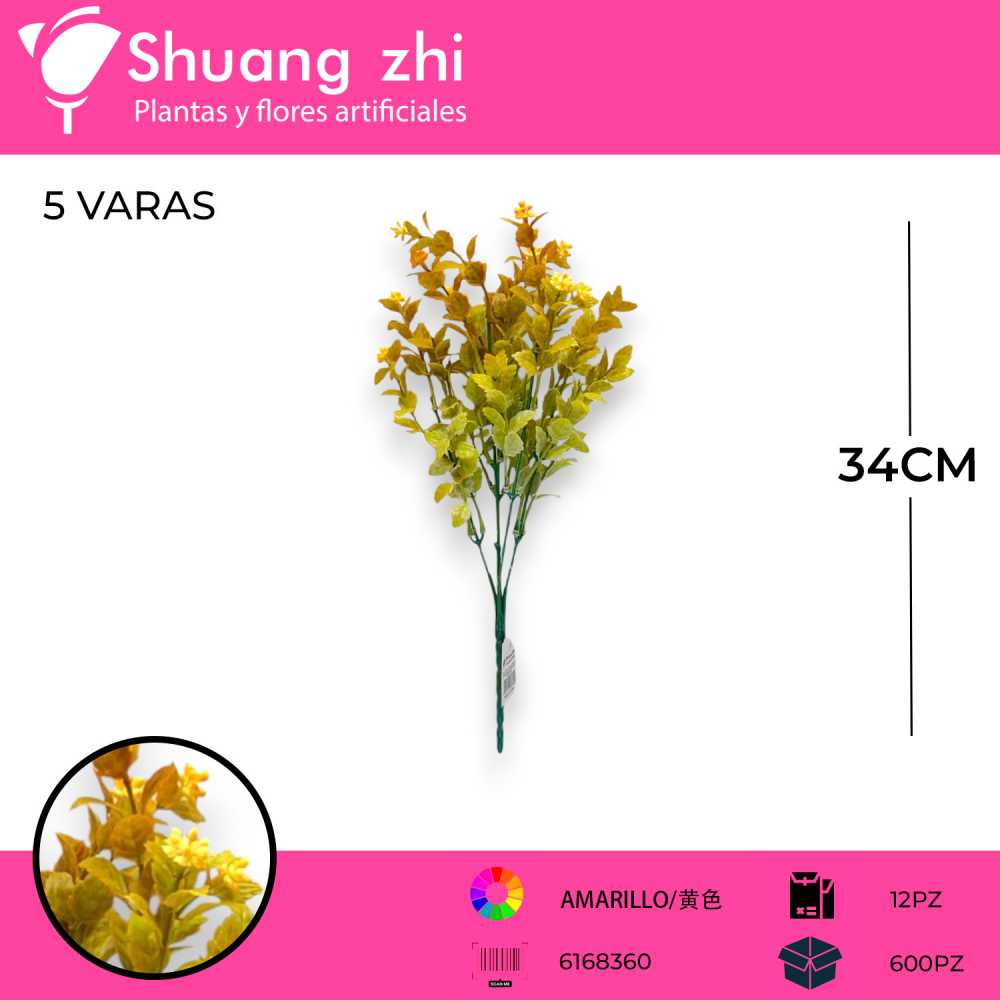 FOLLAJE AMARILLO 34CM