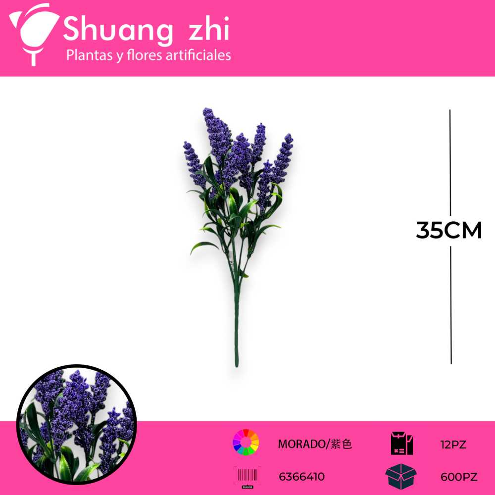 FOLLAJE LAVANDA MORADO 35CM