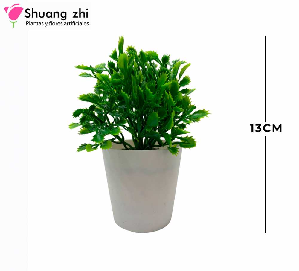 MACETA MINI VERDE FUERTE 13CM