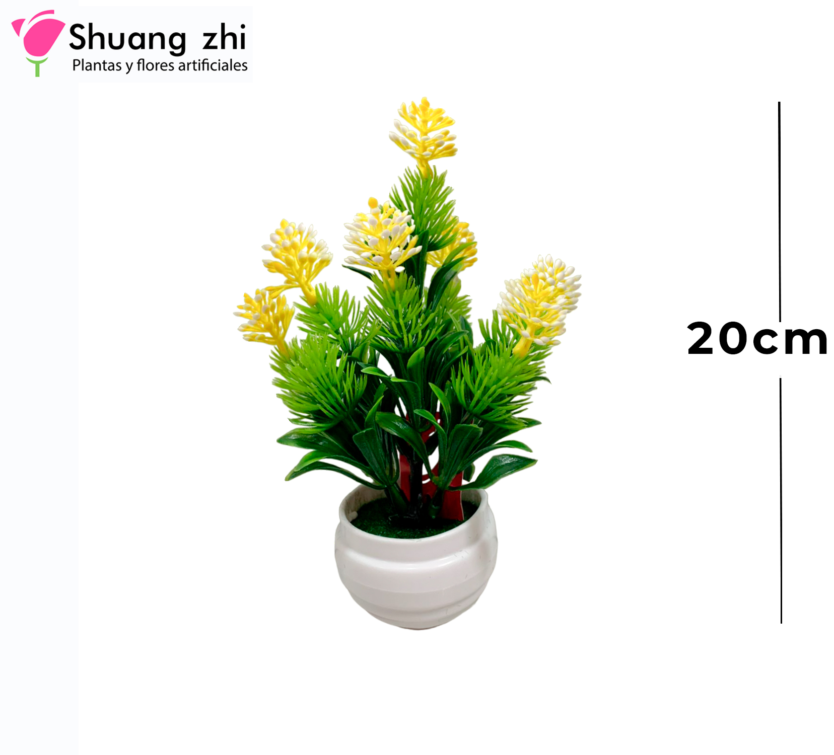 FLOR MINI MACETA 20CM 8 CABEZAS