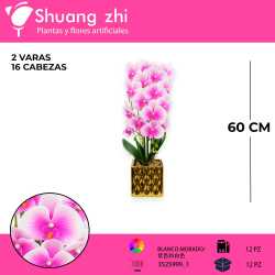 MACETA DE ORQUIDEAS ROSAS LM17