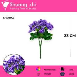 FLOR MINI NUBE MORADO 5 VARAS